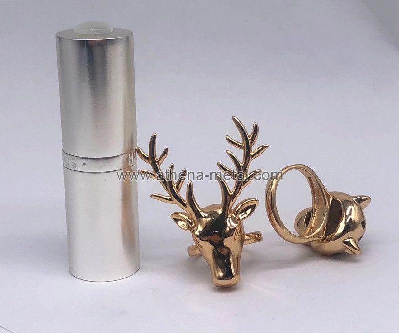 Novelty Lipstick case with Ring Decoration