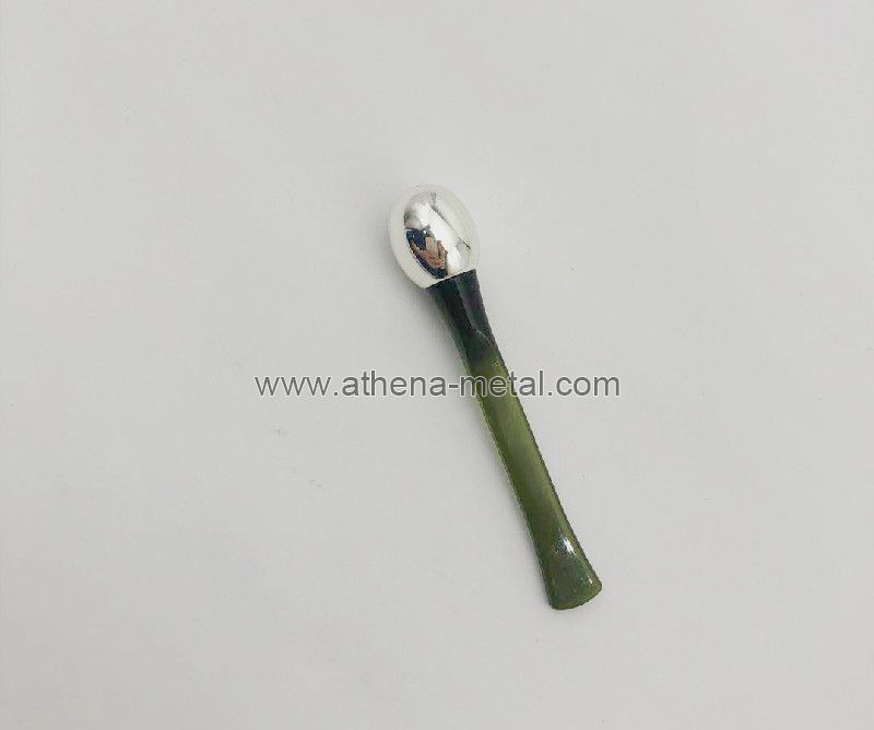Metal applicator for eye cream