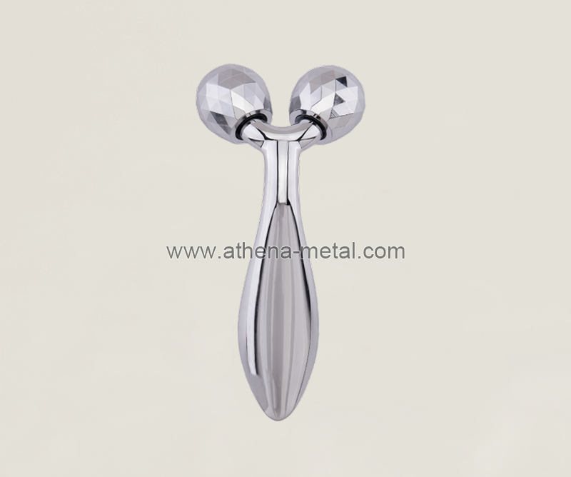 Silver roller massage stick