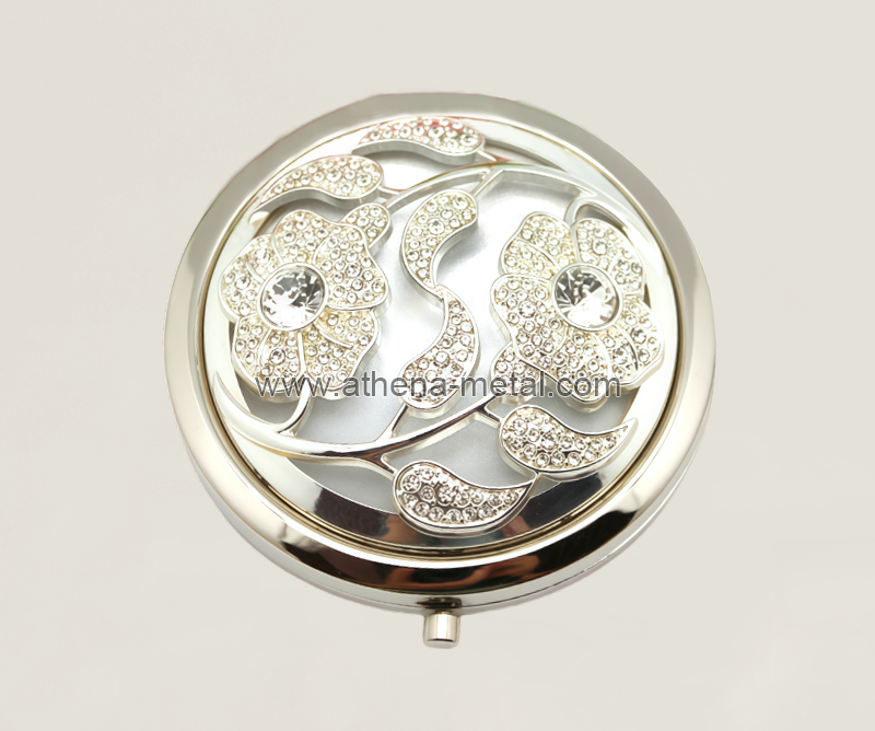 Rose folding makeup mirror