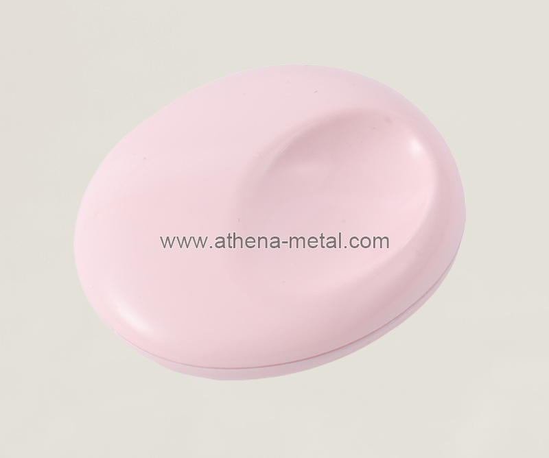 Pink oval solid balm box