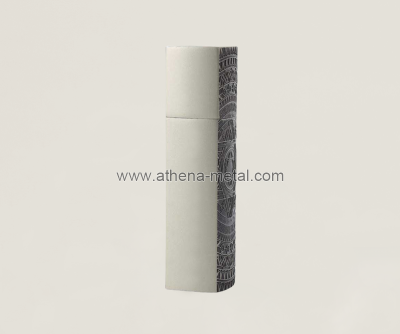 Silver-gray square perfume bottle