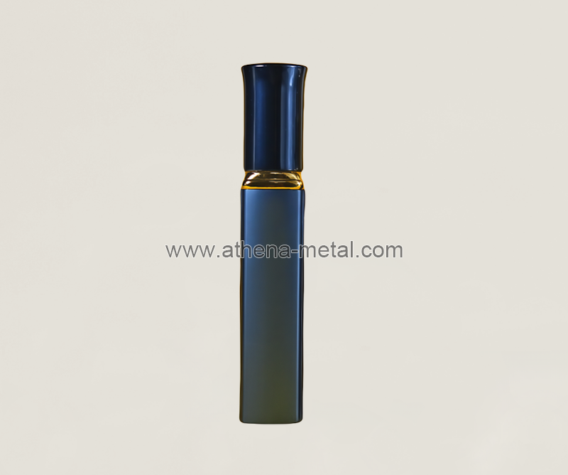 Dark blue square perfume bottle