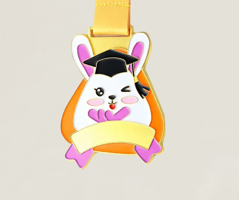 Cartoon cat badge