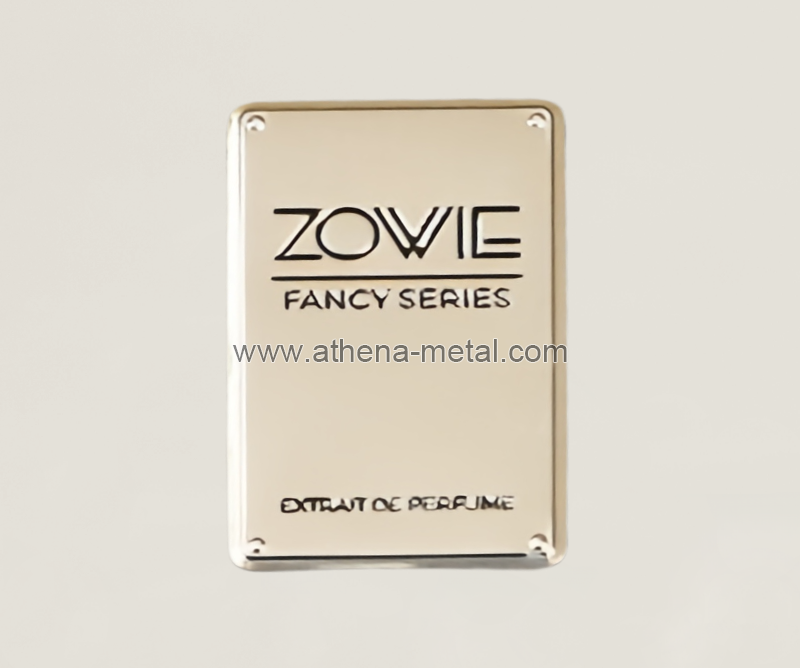 Rectangular wine label nameplate