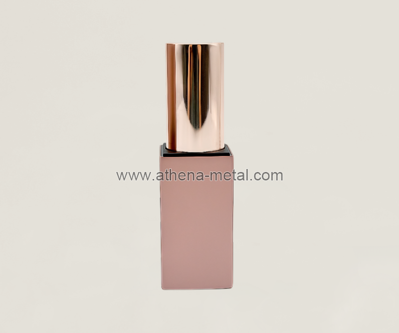 Rose gold square lipstick tube