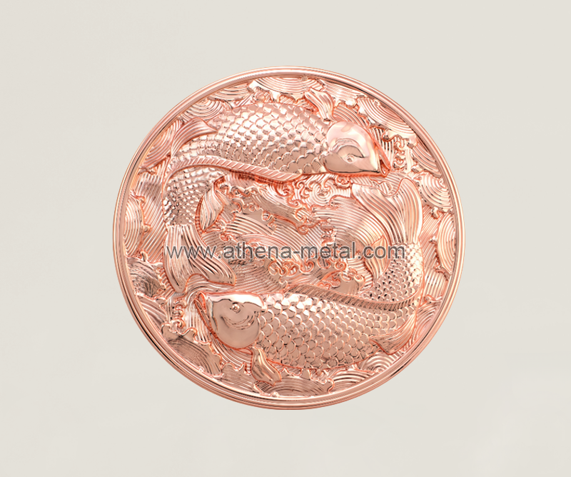 Carp relief folding makeup mirror