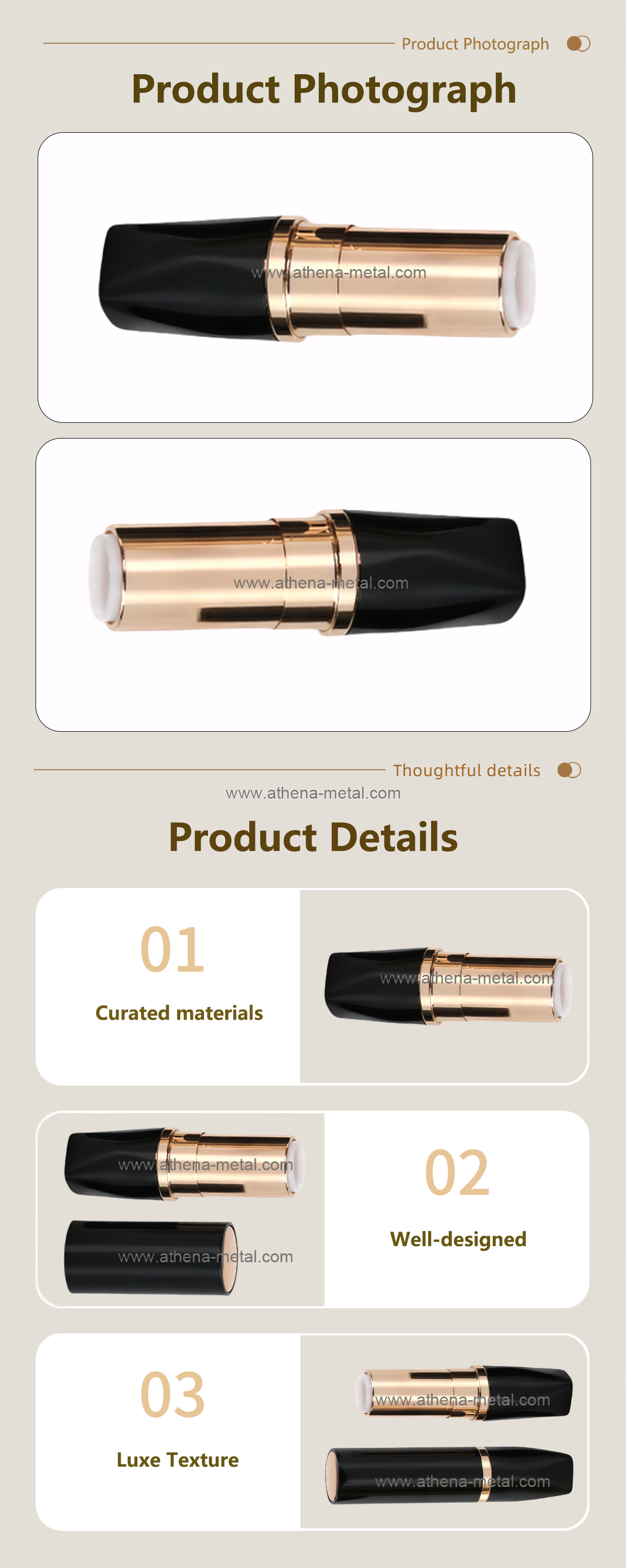 Black lipstick shell for