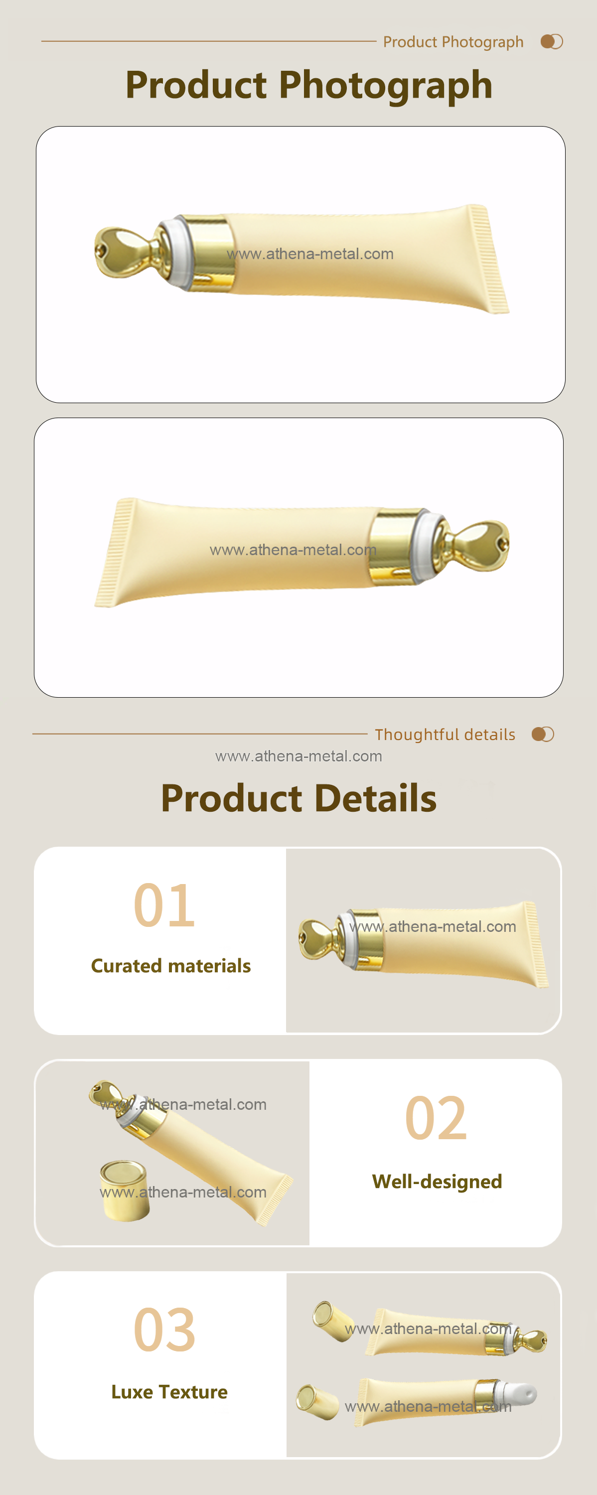 Beauty Hose Golden Massage Head