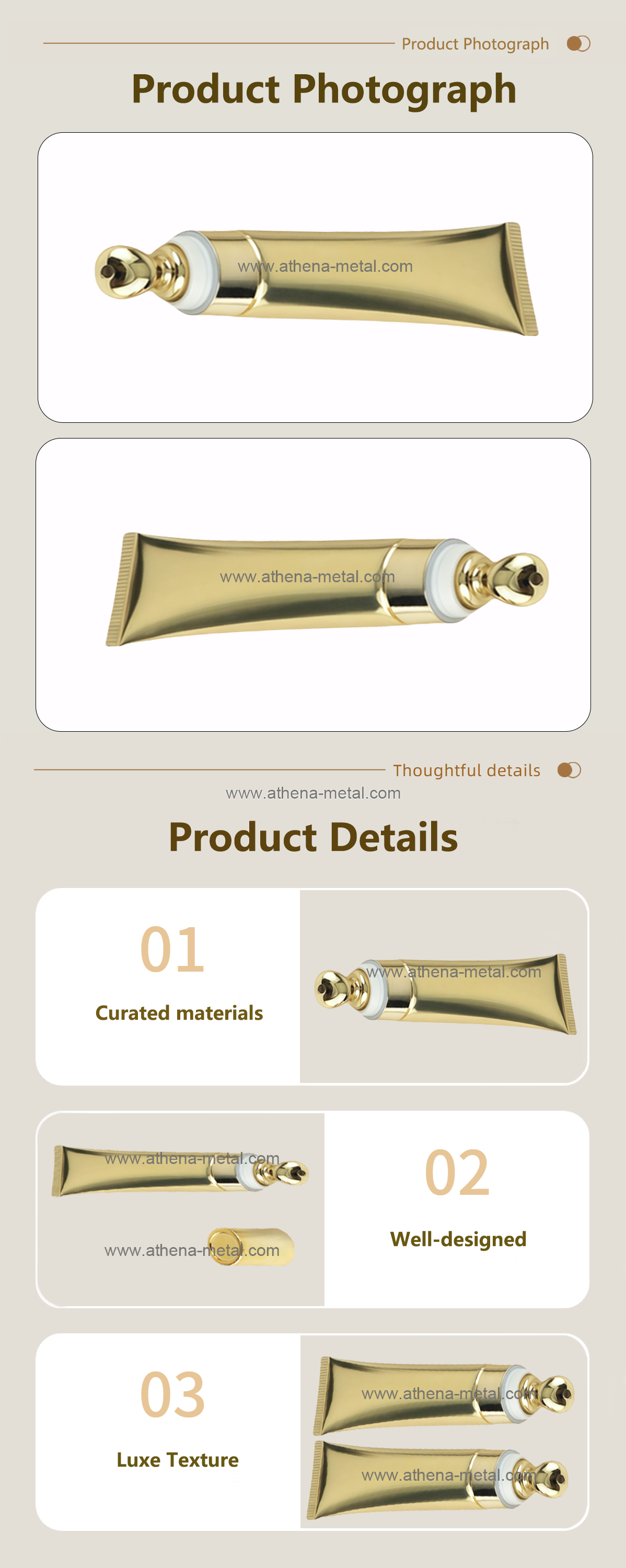 Cosmetic hose application head