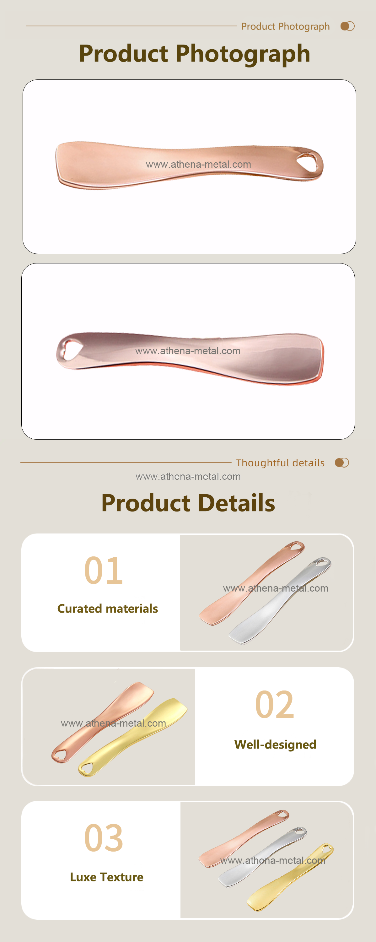 Rose Gold Eye Cream Spoon