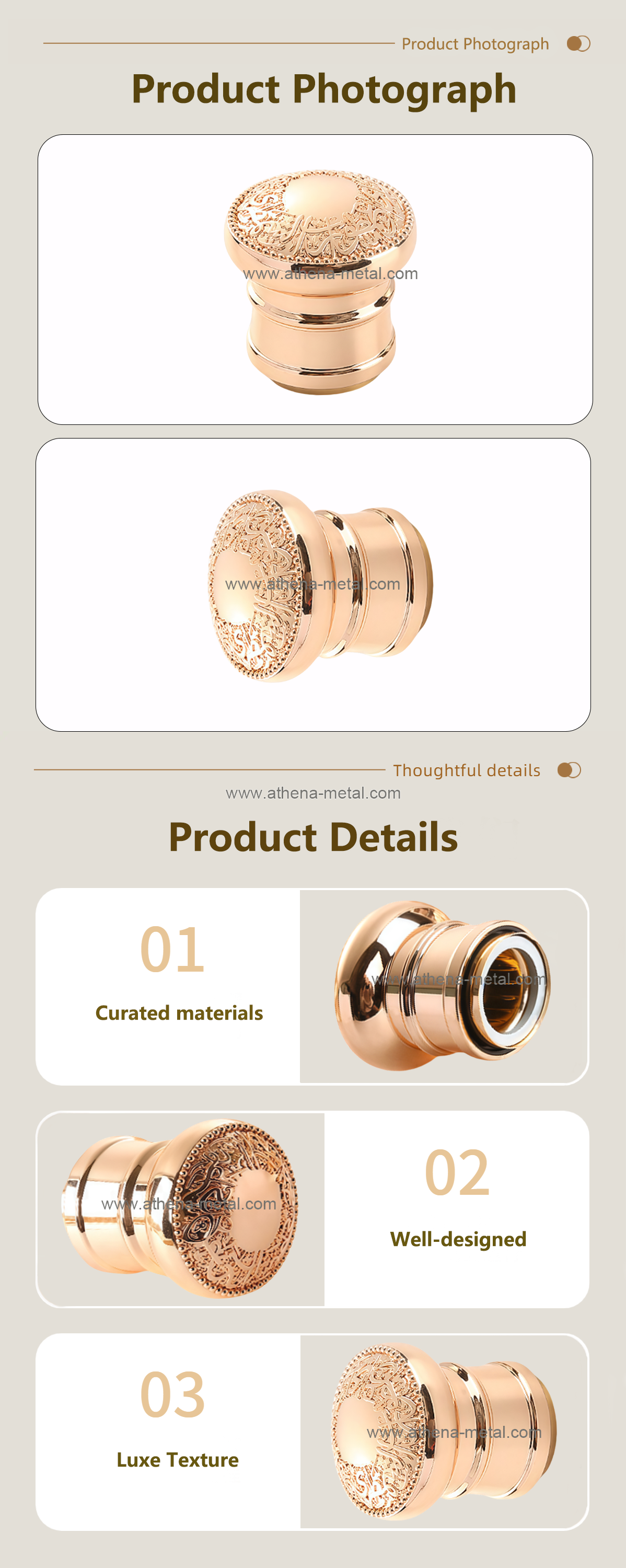 Round perfume cover
