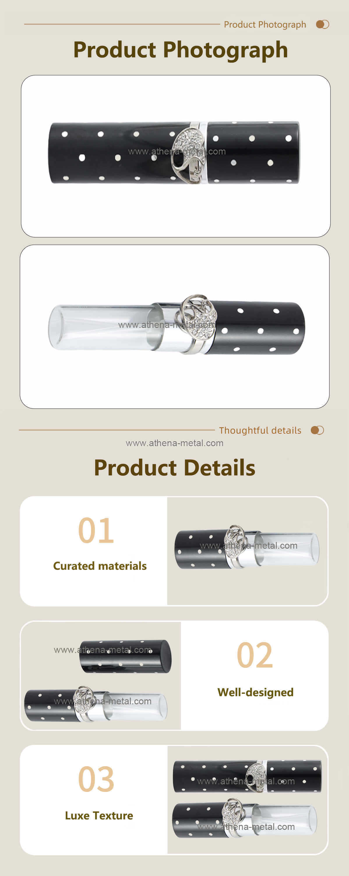Black diamond-set perfume bottle