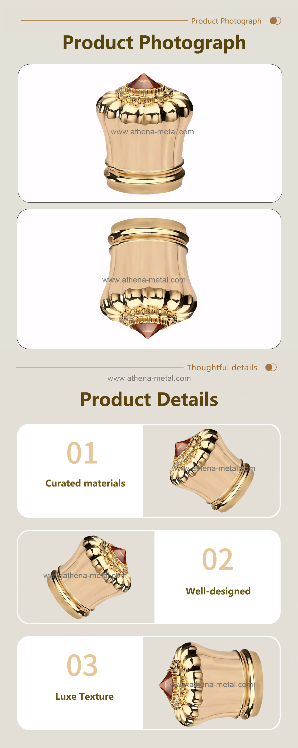 Golden diamond-inlaid wine bottle cap