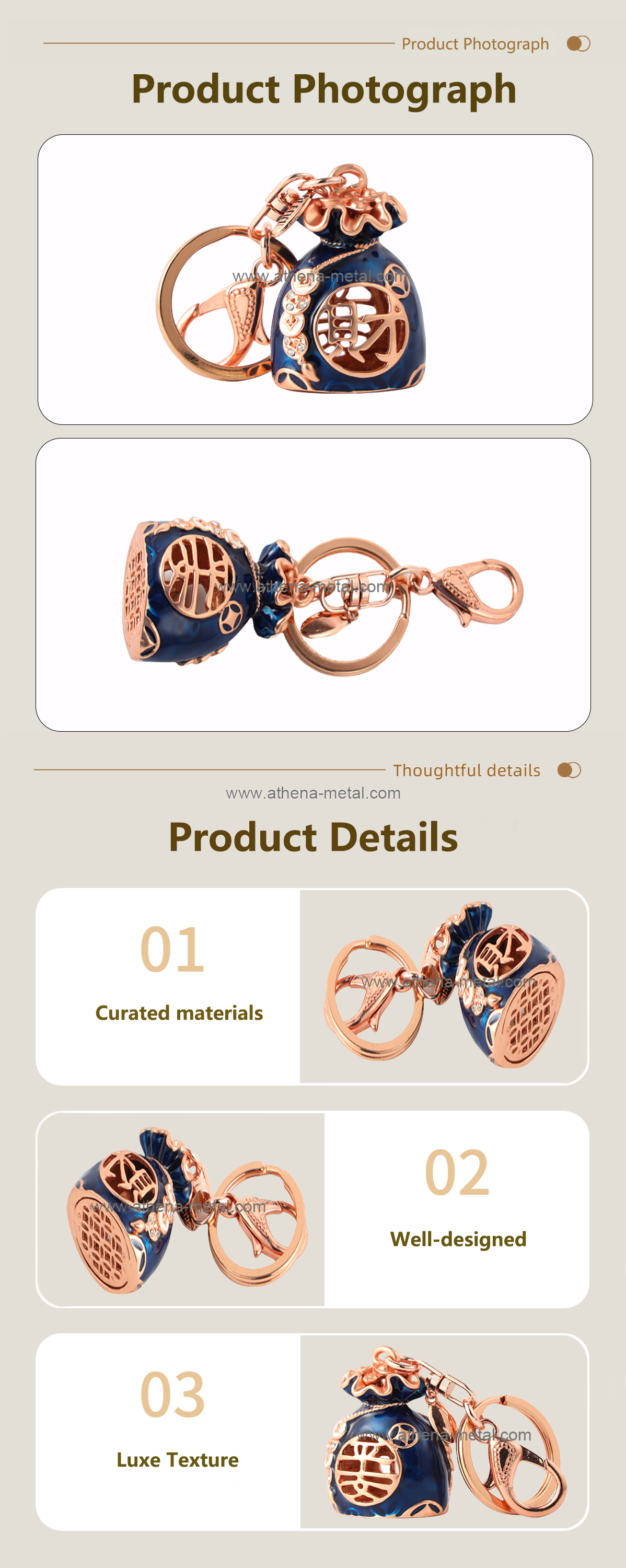 High-end money bag keychain