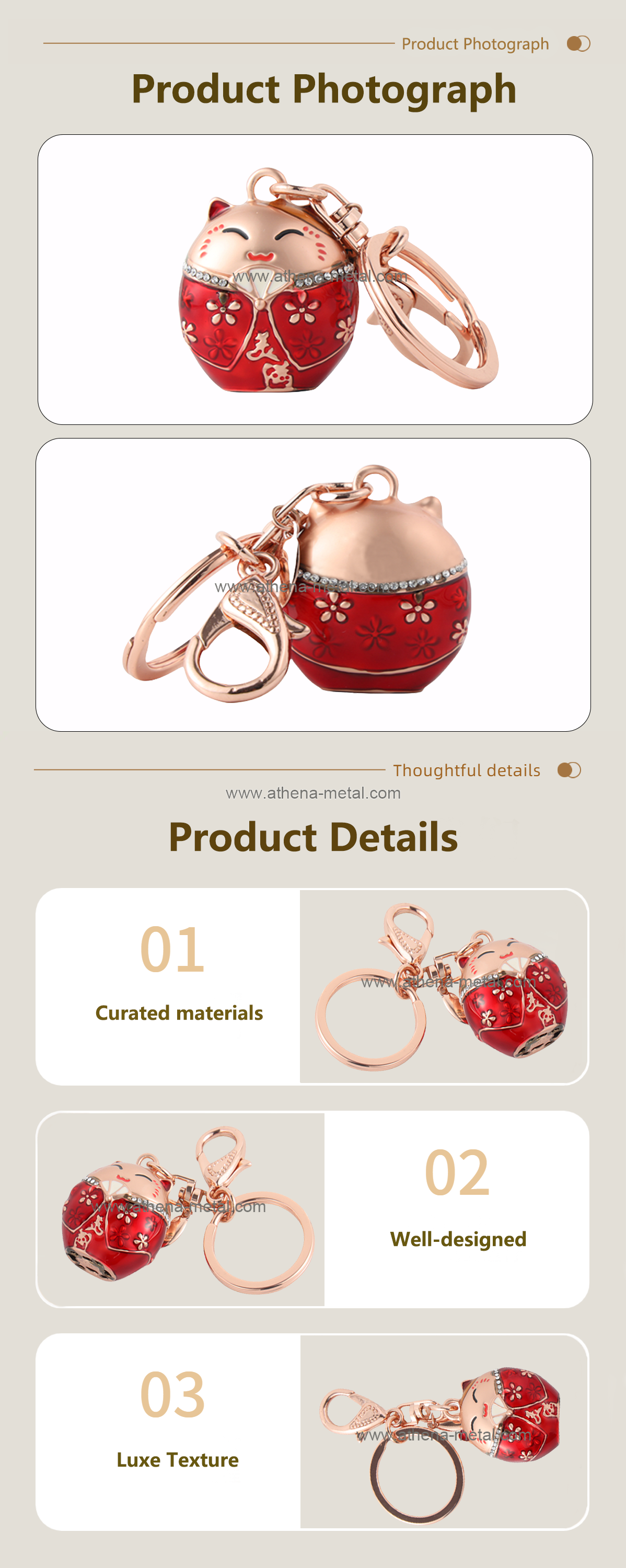 The lucky cat keychain